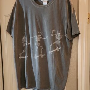 Urban Outfitters Charcoal Skeleton Skate Tee